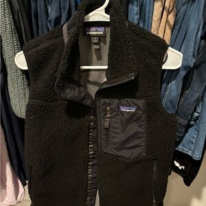 Patagonia Black Sherpa Fleece Vest